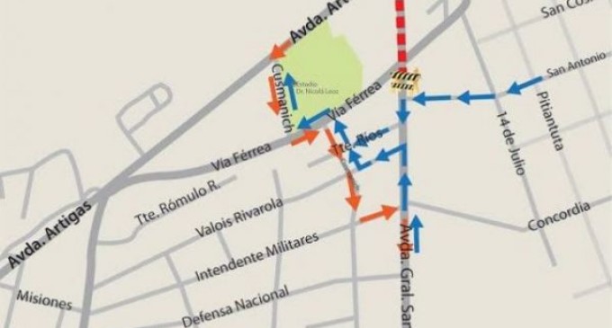 Bloquean avenida General Santos por obras de saneamiento