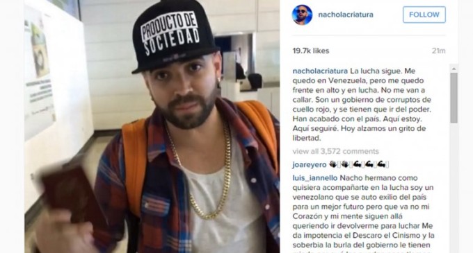 El régimen chavista le bloqueó el pasaporte a un cantante del dúo “Chino y Nacho”