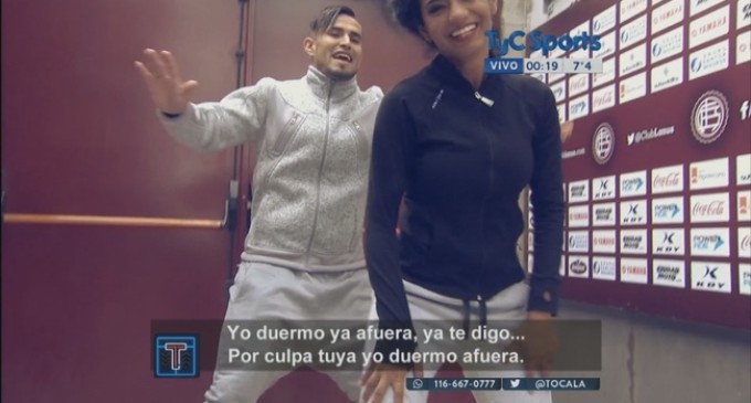 El jugador paraguayo Victor Ayala relató su propio gol con periodista panameña