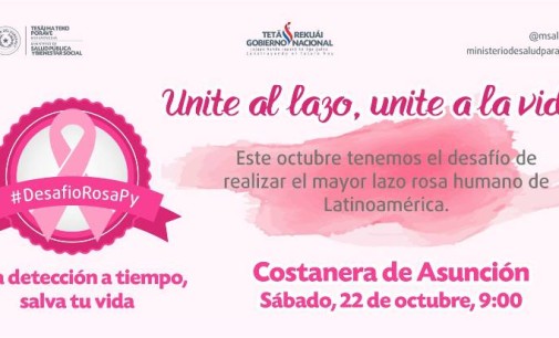El lazo rosa humano más grande de la Región puede ser paraguayo