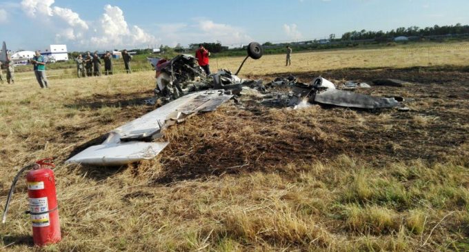 Se estrelló avioneta militar en Luque