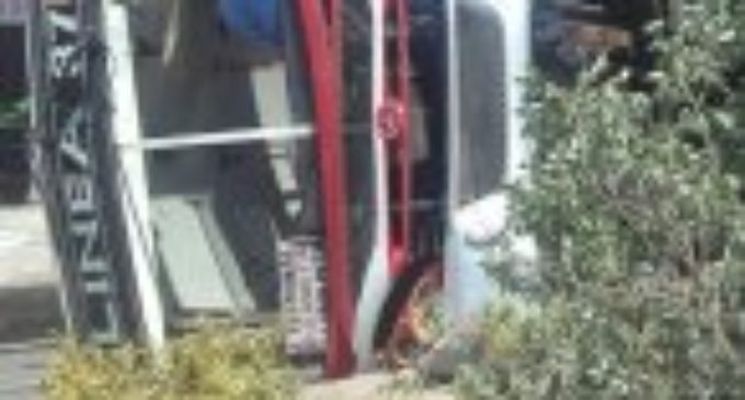 Todo indica que vuelco de bus se debió a exceso de velocidad