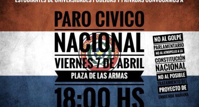Universitarios convocan a paro cívico nacional