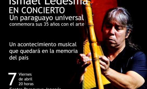 Reconocido arpista paraguayo celebra 35 años de carrera
