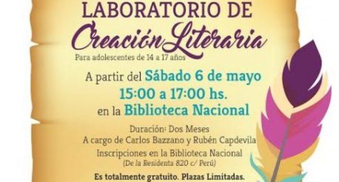 Laboratorio de Creación Literaria para adolescentes