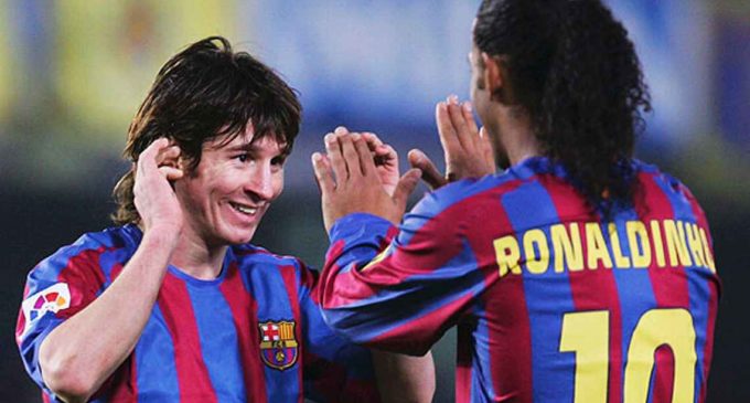 A 12 años del primer gol de Messi con Barcelona