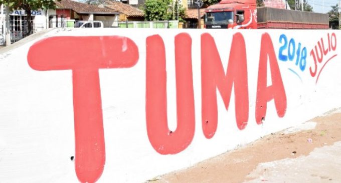 Denuncian a Óscar Tuma por propaganda política en paredes del túnel Semidei