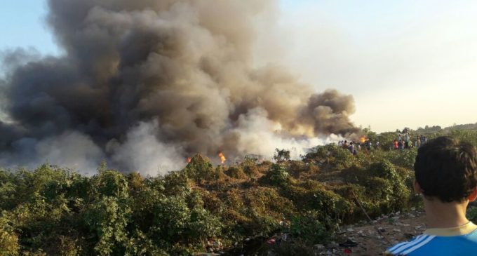 Incendio de gran proporción en el Bañado Sur