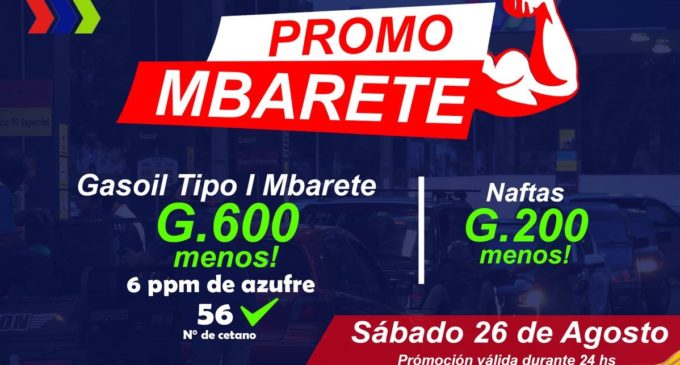 Petropar reducirá precios en 30 estaciones de servicio