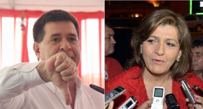 Cartes miente, según senadora