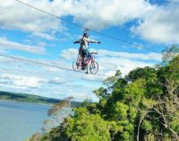 ¿Te imaginás pedalear en las alturas?