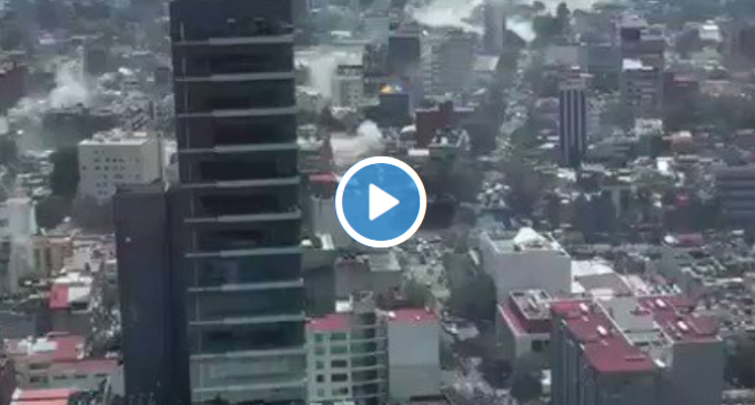 VIDEOS: Se desploman edificios por nuevo terremoto en México