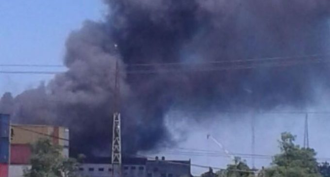 Incendio en depósito del Puerto Caacupemí de Asunción