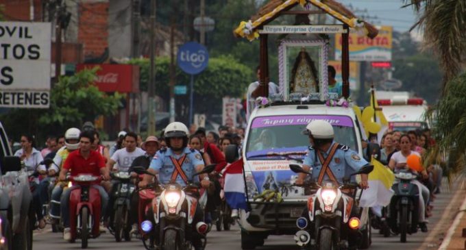 Helicóptero listo para actuar ante emergencia en Caacupé