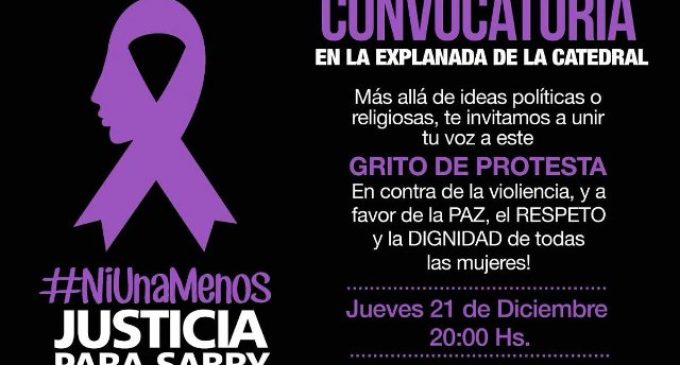 #NiUnaMenos Manifestación frente a la Catedral por casos de feminicidio