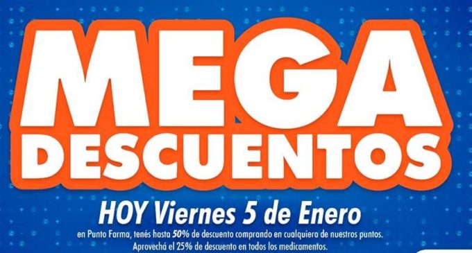 Día de megadescuentos en Punto Farma
