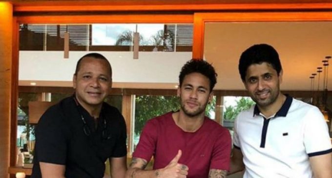 Presidente del PSG visitó a Neymar en Brasil
