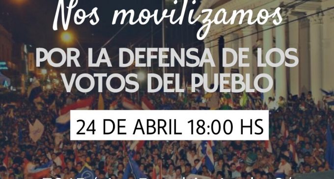 Convocan a movilización contra presunto fraude electoral