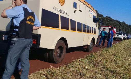 Asalto a Guardián: Delincuentes se habrían alzado con G. 1.000 millones