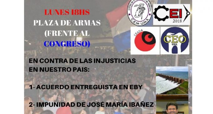 Estudiantes convocan a manifestación contra Notas Reversales e Ibáñez
