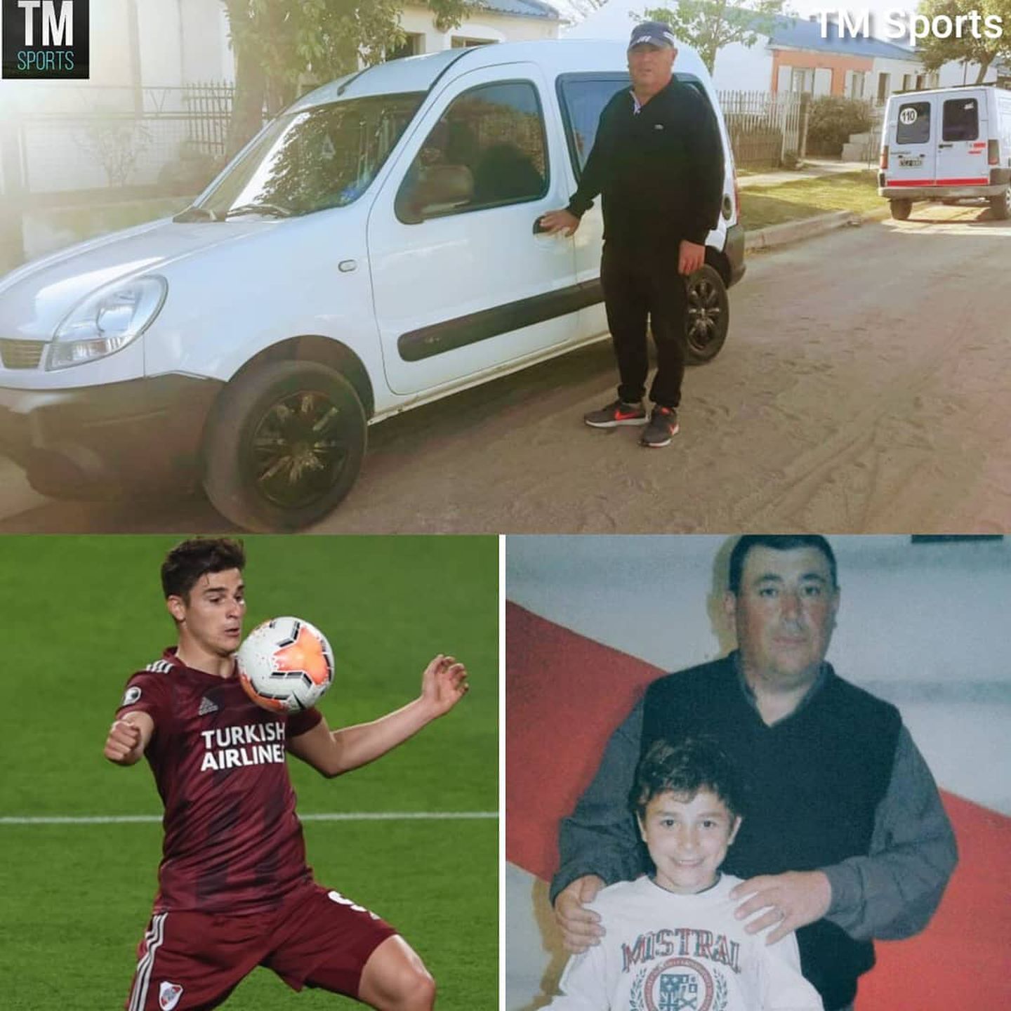 El Joven jugador de River Plate Julián Álvarez regaló una camioneta a su técnico de infancia